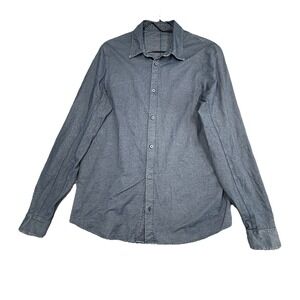 Lululemon One Thing At A Time‎ Shirt Mens Blue Button Up Long Sleeve Large
